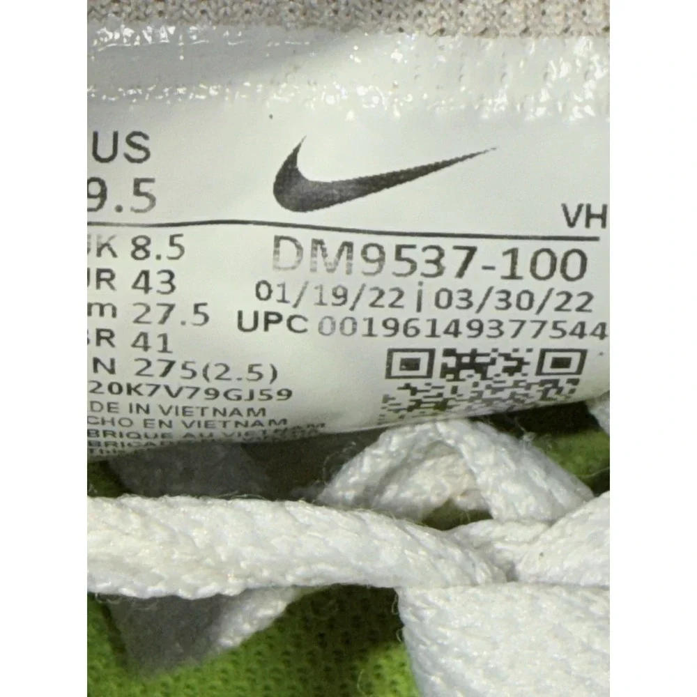 Nike Air Max SYSTM Mens Size 9.5 Neon Grey Black Running‎ Shoes Comfort Sneakers
